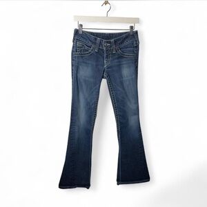 True Religion Joey Bootcut Jeans Size 27 Distressed Flap Pockets USA Made